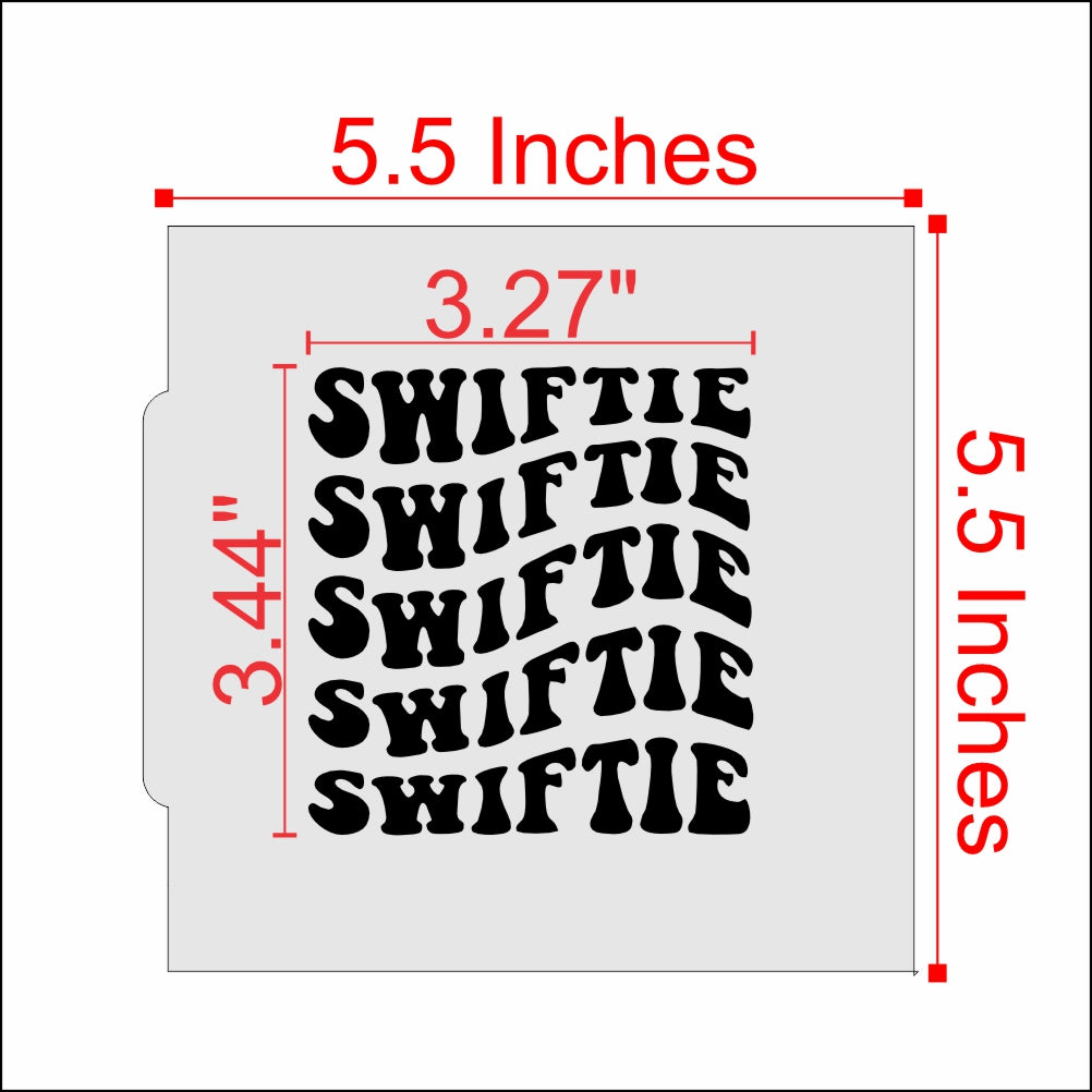 Measurements for the Swiftie Cookie Stencil