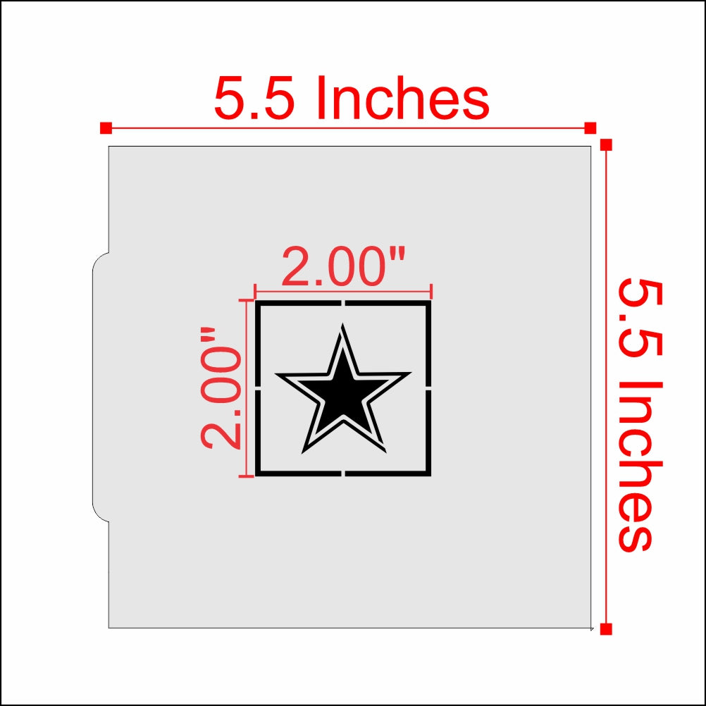 Army Star Cookie Stencil