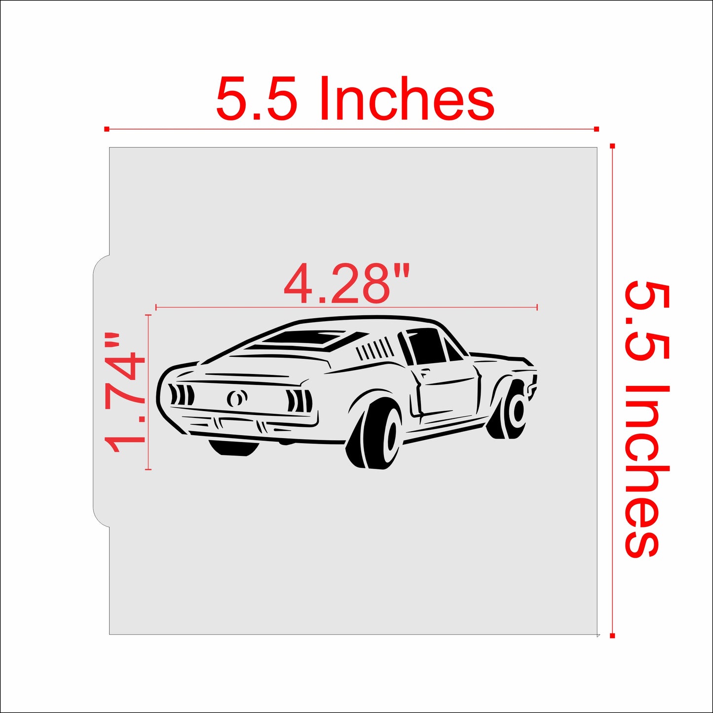Classic Car Cookie Stencil