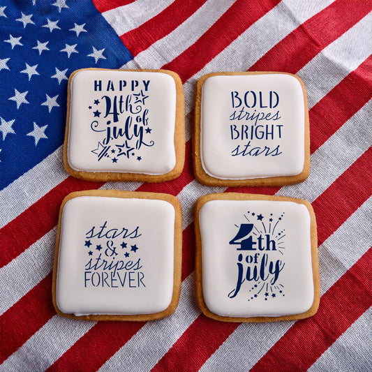 Stars and Stripes Forever Cookie Stencil