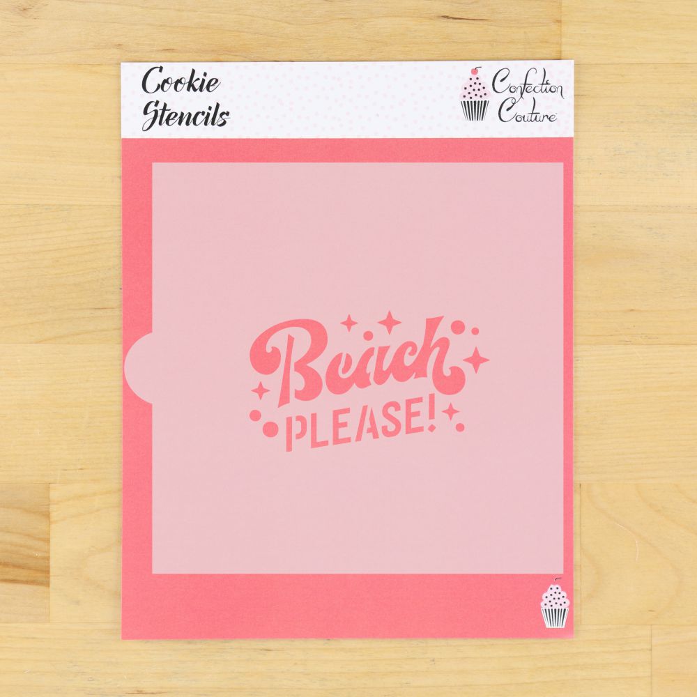 Beach Please Cookie Stencil