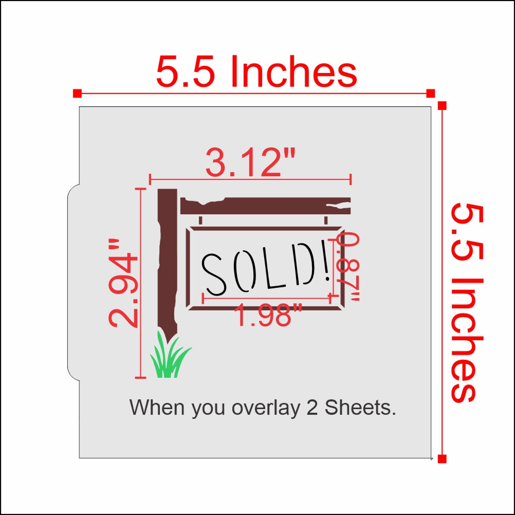 Sold Sign Cookie Stencil