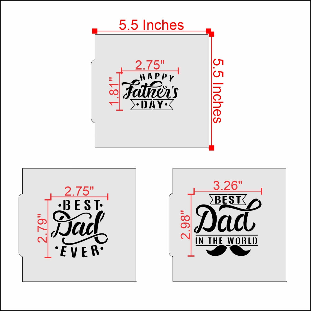 Best Dad Cookie Stencils