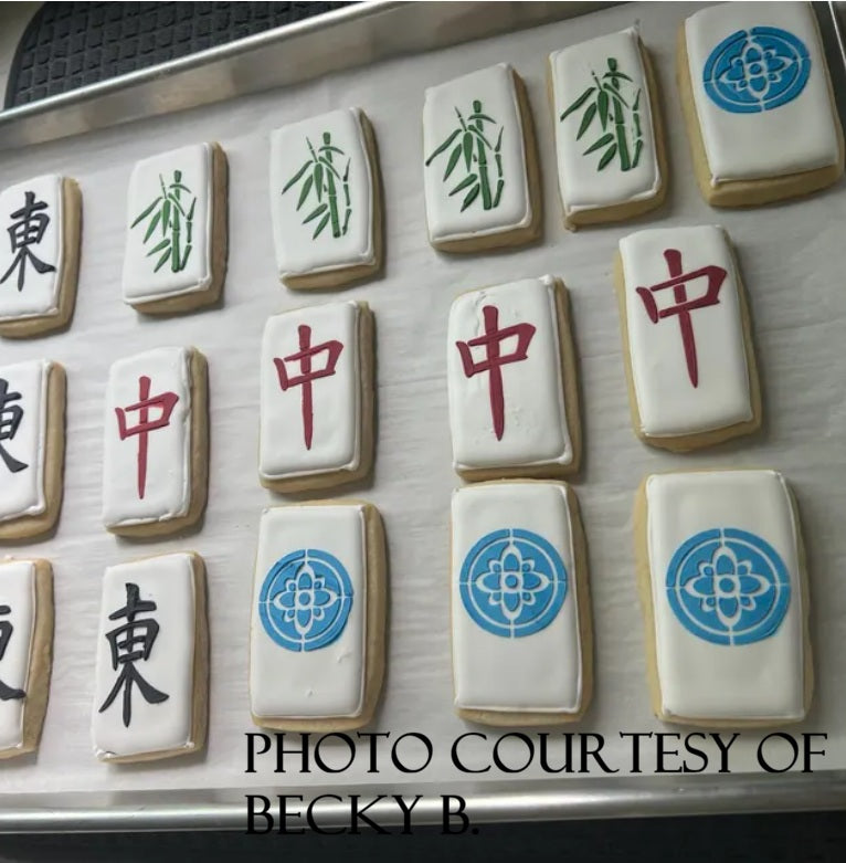 Mahjong Tiles Cookie Stencil Set