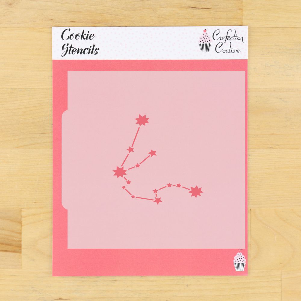 Aquarius Constellation Zodiac Cookie Stencil in its Packaging