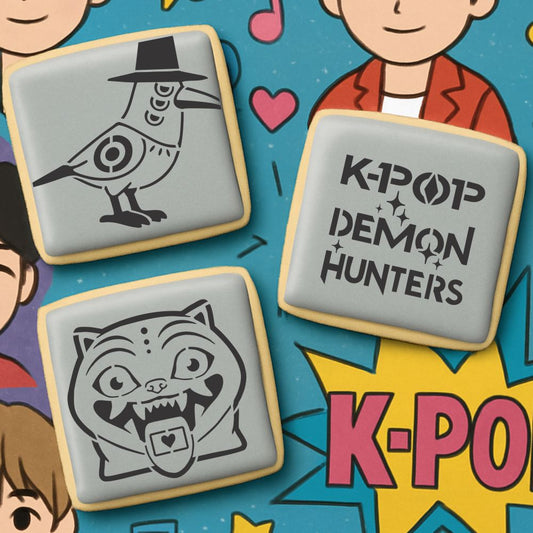 K-Pop Character Cookie Stencil Set