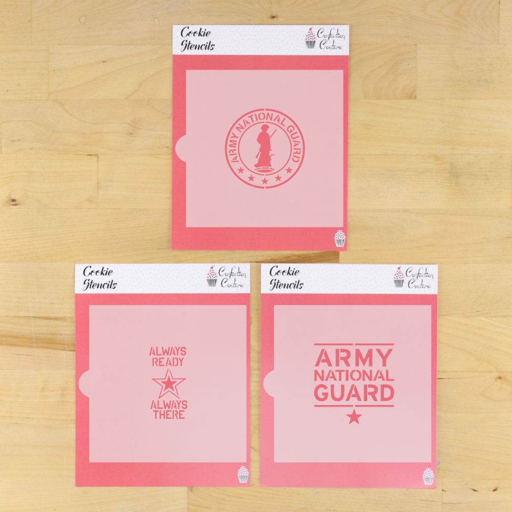 National Guard Cookie Stencil Set in its packaging.