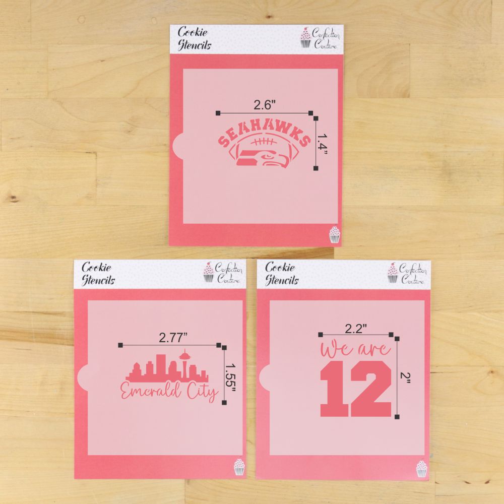 We are 12 Cookie Stencil Set