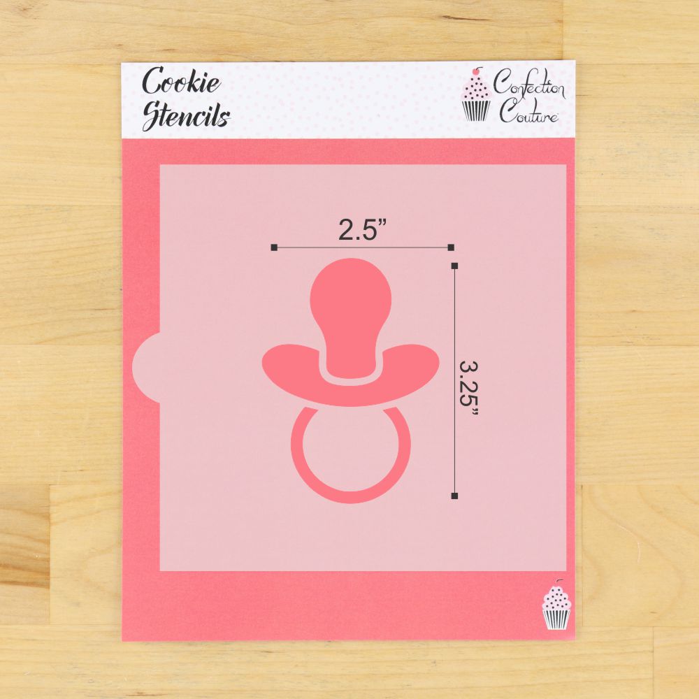 Baby Pacifier Cookie Stencil