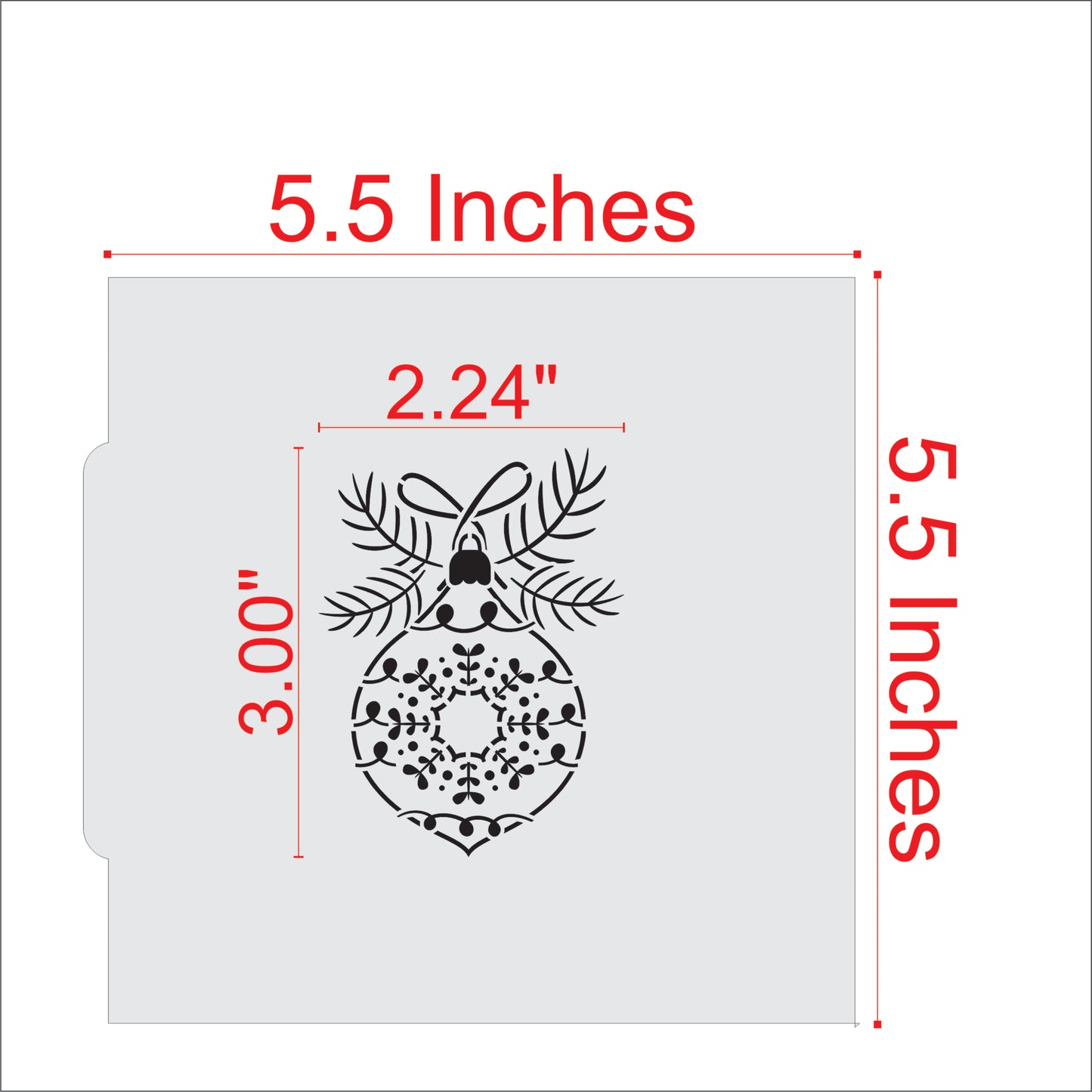 Vintage Glass Ornament Cookie Stencils