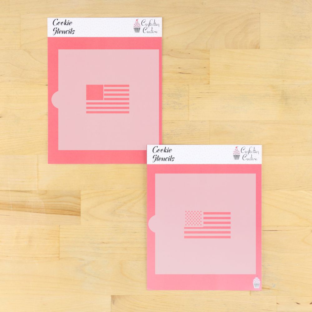 American Flag Accent Cookie Stencil
