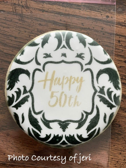 Custom Acanthus Cookie Stencil