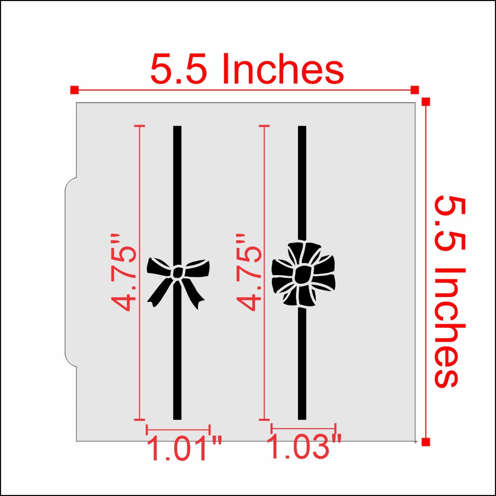 Bows Cookie Stick Stencil