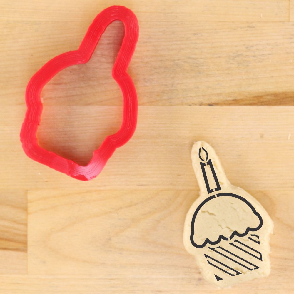 Cupcake Shaped Cookie Cutter for Making Birthday Cookies