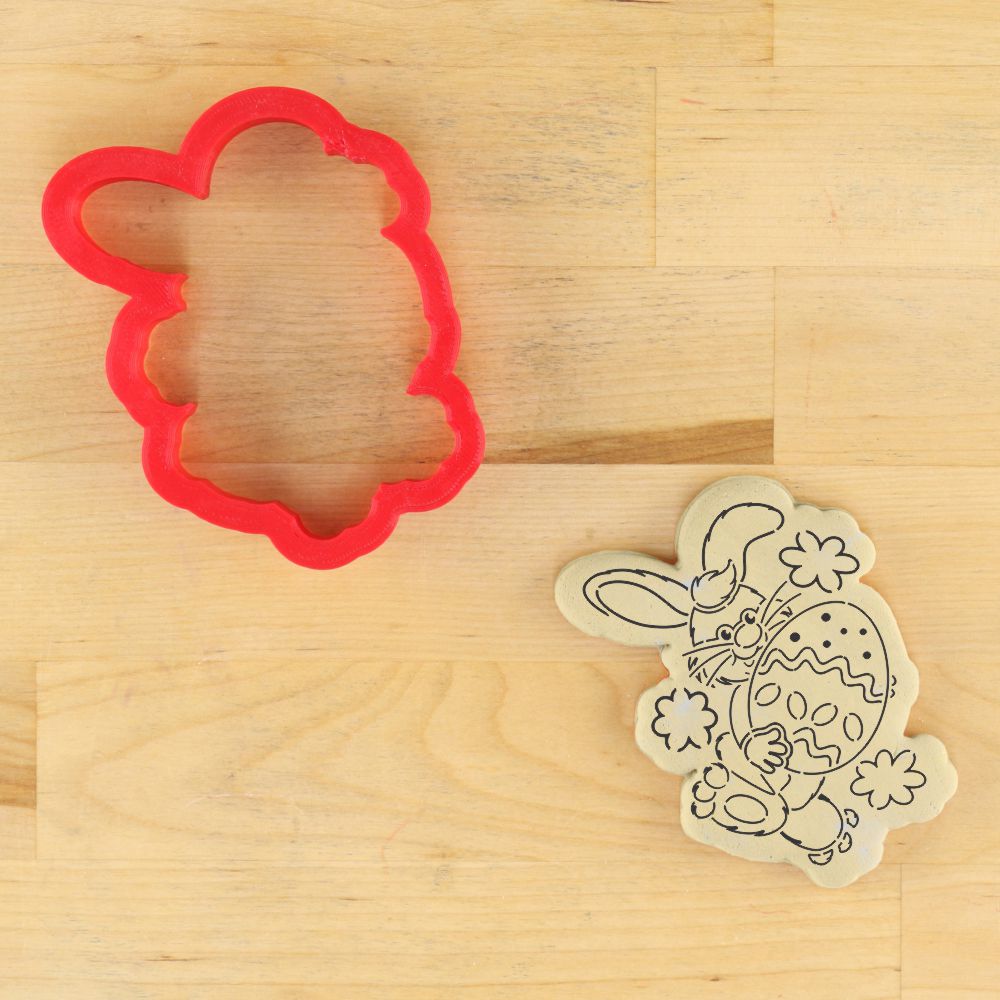 Easter Bunny Paint Your Own Cookie Stencil and Matching Cookie Cutter