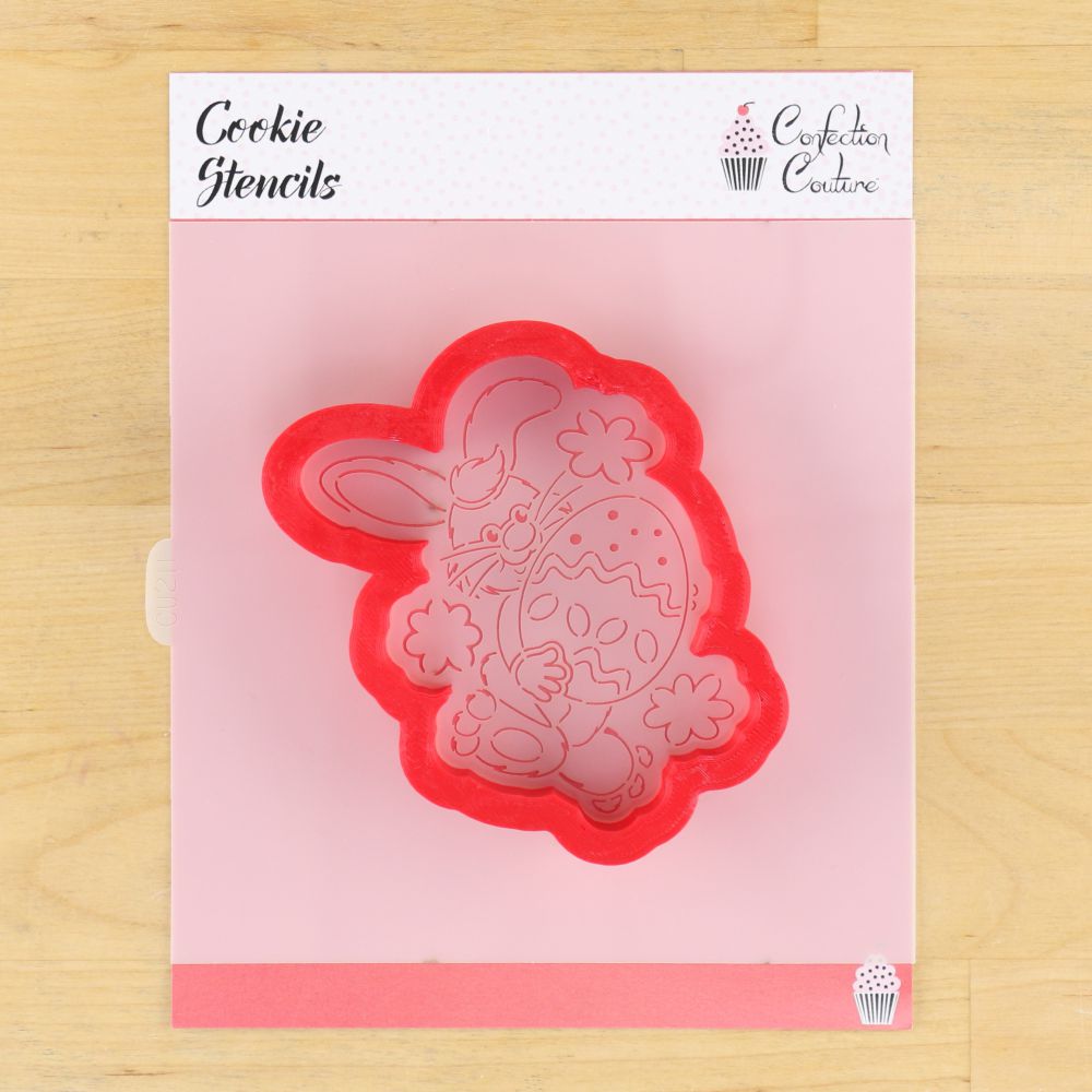 Easter Bunny Paint Your Own Cookie Stencil and Matching Cookie Cutter