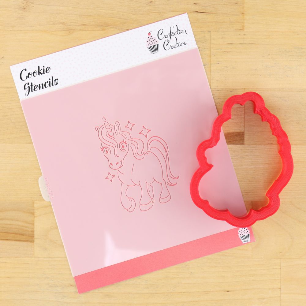 Unicorn Paint Your Own Cookie Stencil with Matching Cookie Cutter