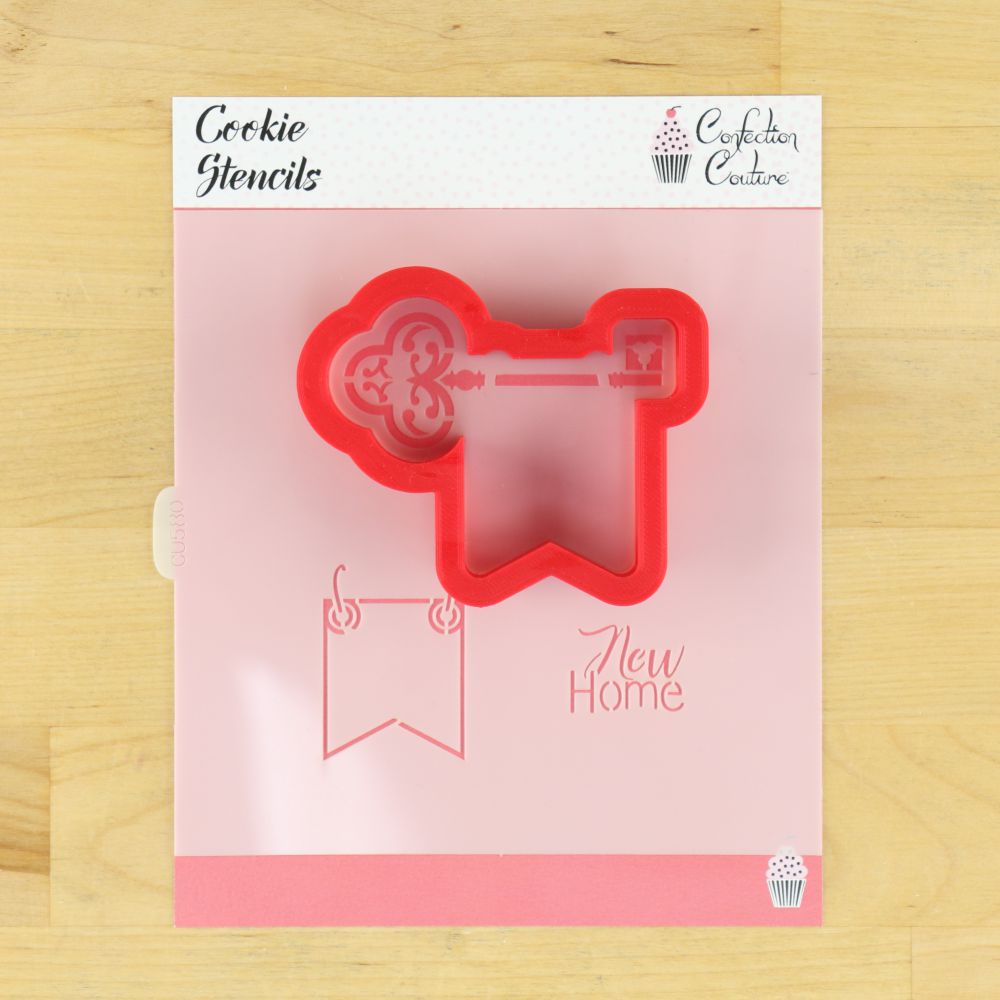 New Home With Key Cookie Stencil