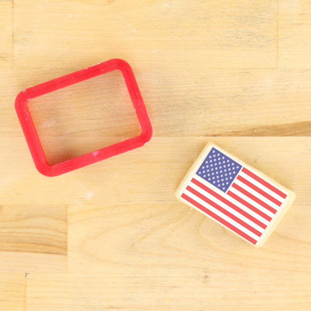 American Flag Rectangular Cookie Cutter