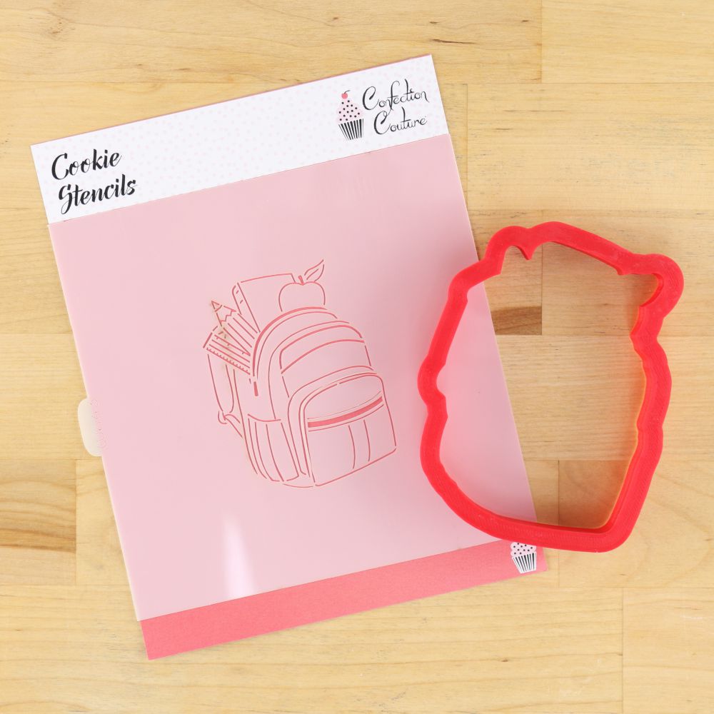 Backpack Paint Your Own Cookie Stencil with Matching Cookie Cutter