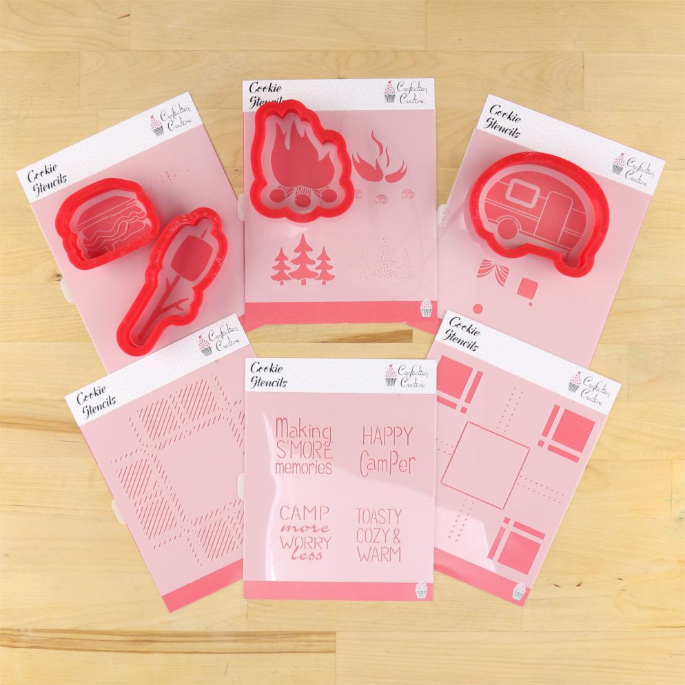 Making S'more Memories Cookie Stencil Set With Cookie Cutters