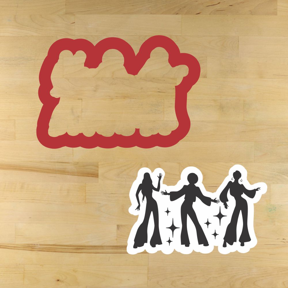 Disco Dancers Cookie Stencil