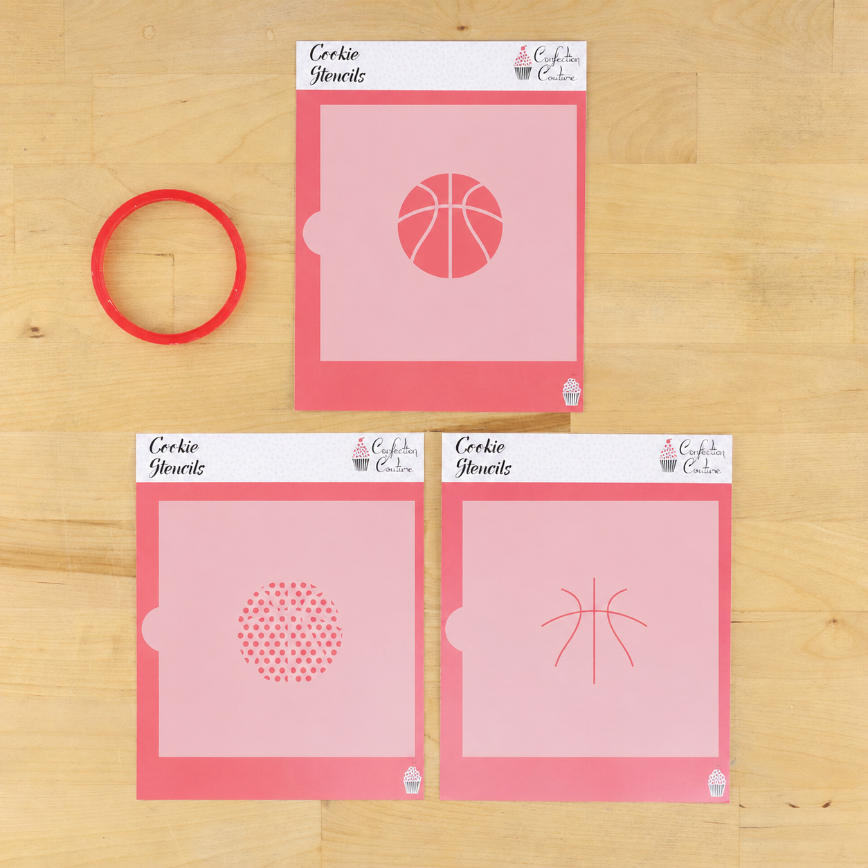 Basketball Cookie Stencil