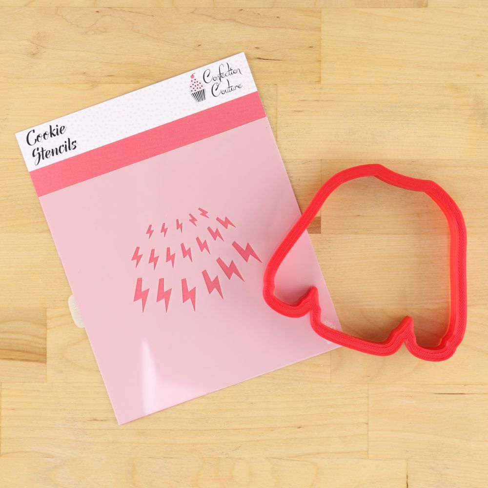 Schitts Creek Lightning Sweater Cookie Stencil with matching cookie cutter