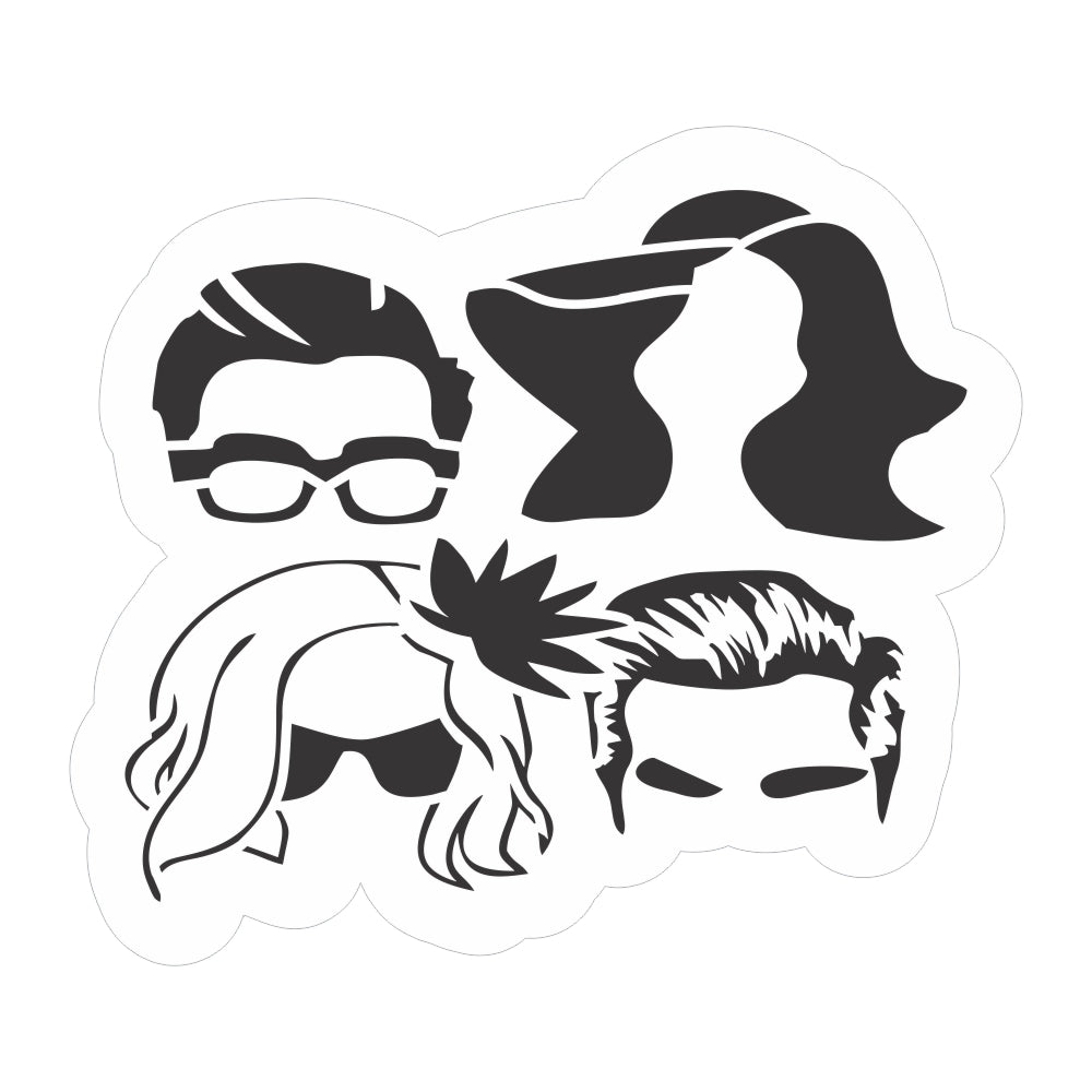 Rose Family Cookie Stencil