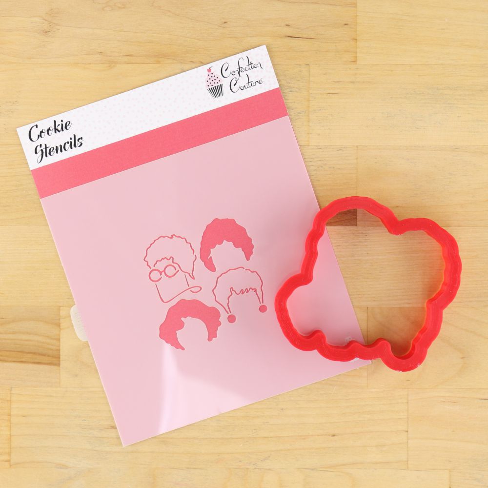 Golden Girls cookie Stencil with matching cookie cutter