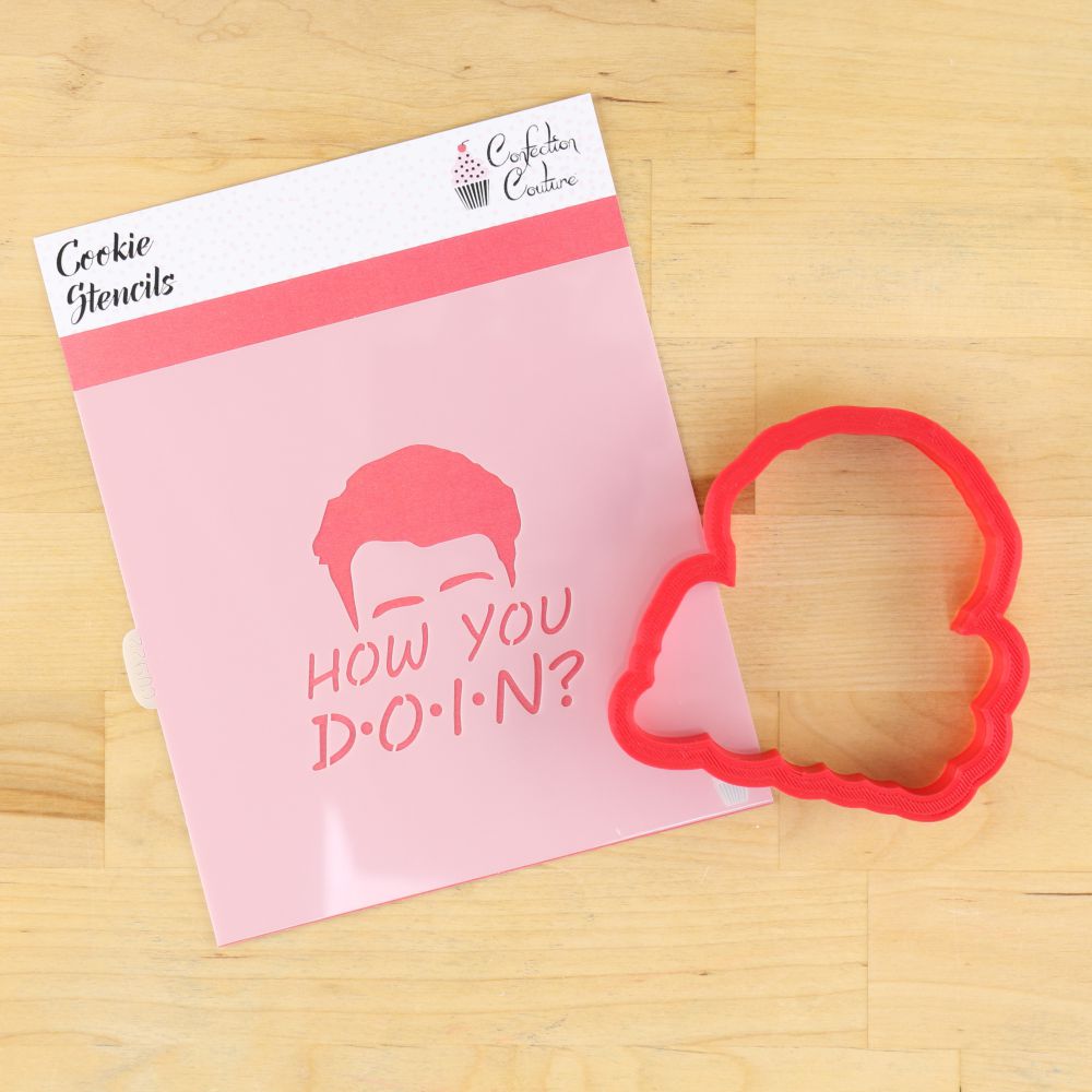 How You Doin' Cookie Stencil with matching cookie cutter