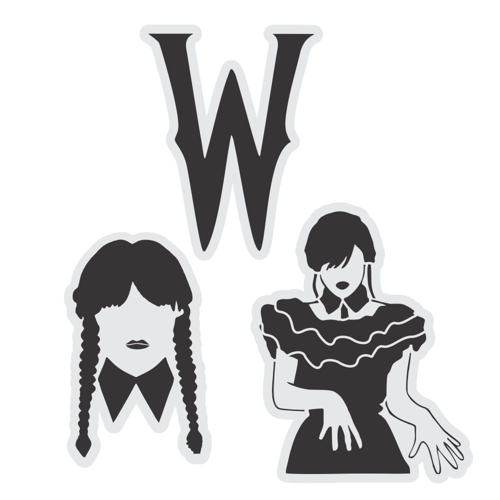 Wednesday Addams Cookie Stencils