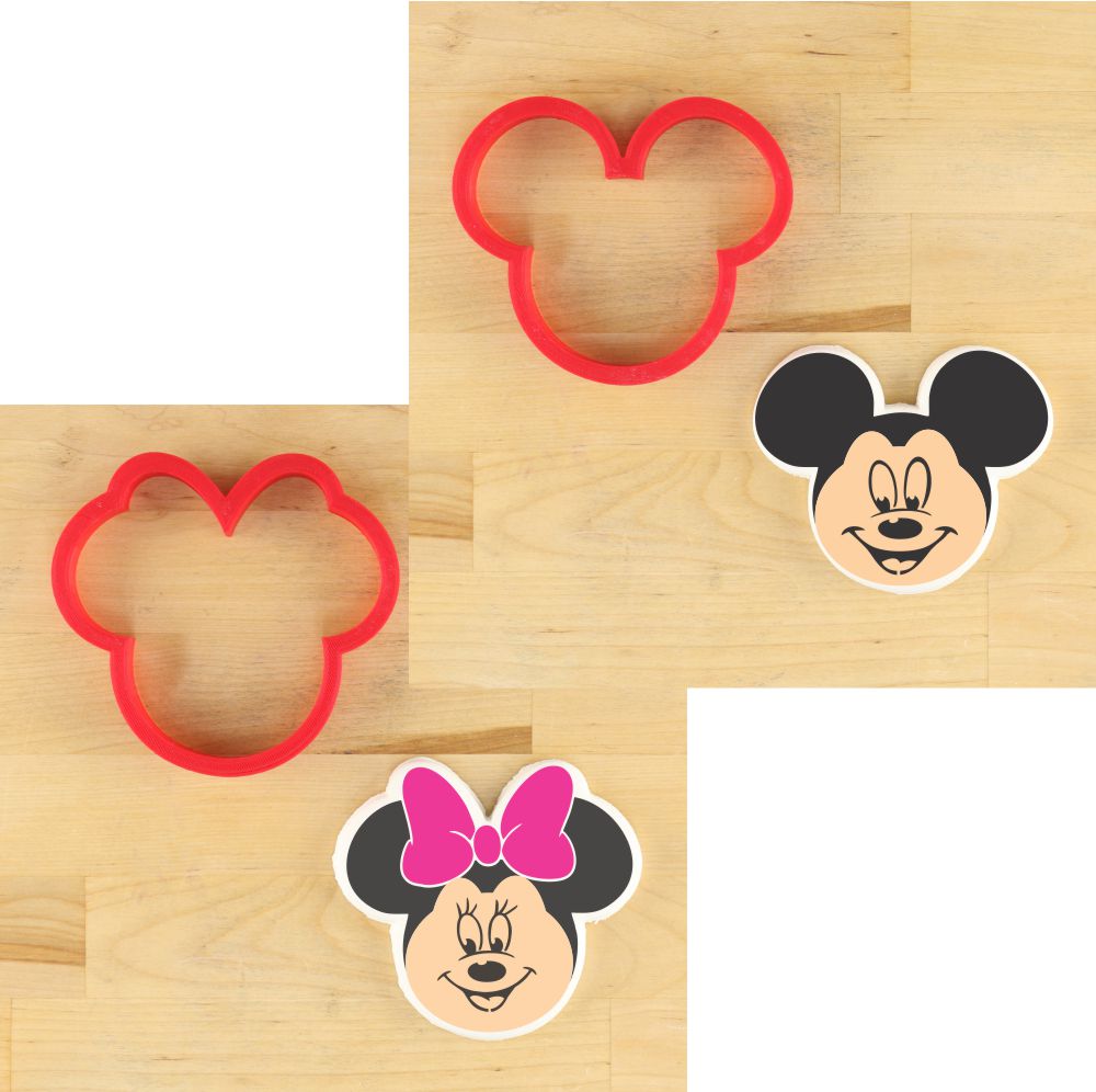 Mickey Mouse and Minnie Mouse Cookie Cutters