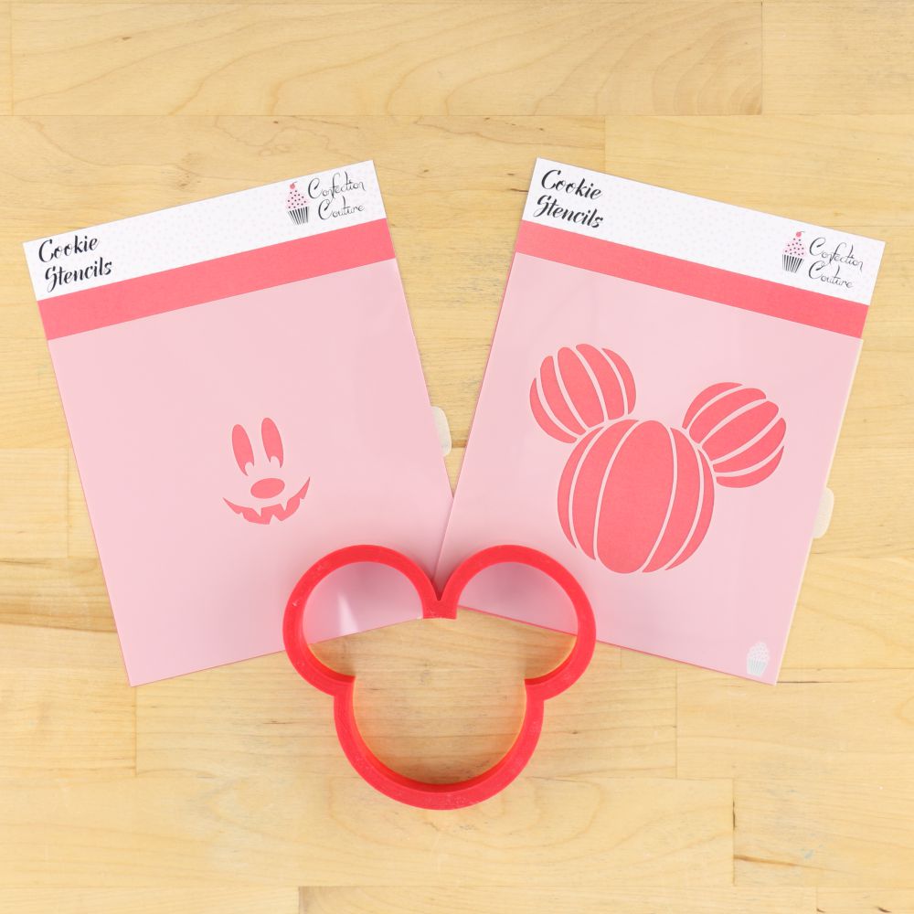 mickey mouse stencil and cutter for halloween cookies