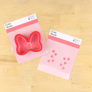 Bow Stencil and Cookie Cutter for Minnie Mouse Cookies
