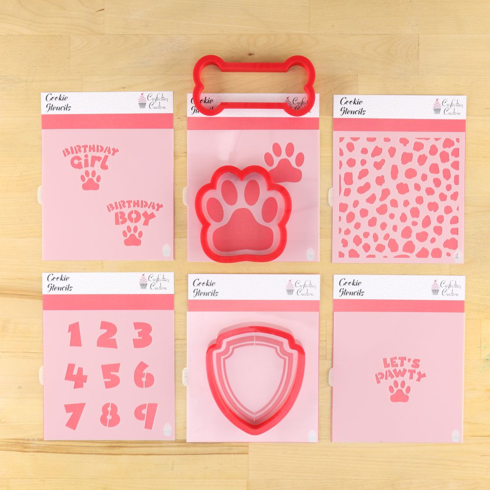 Dog Cookie Stencil for Paw Patrol Cookies