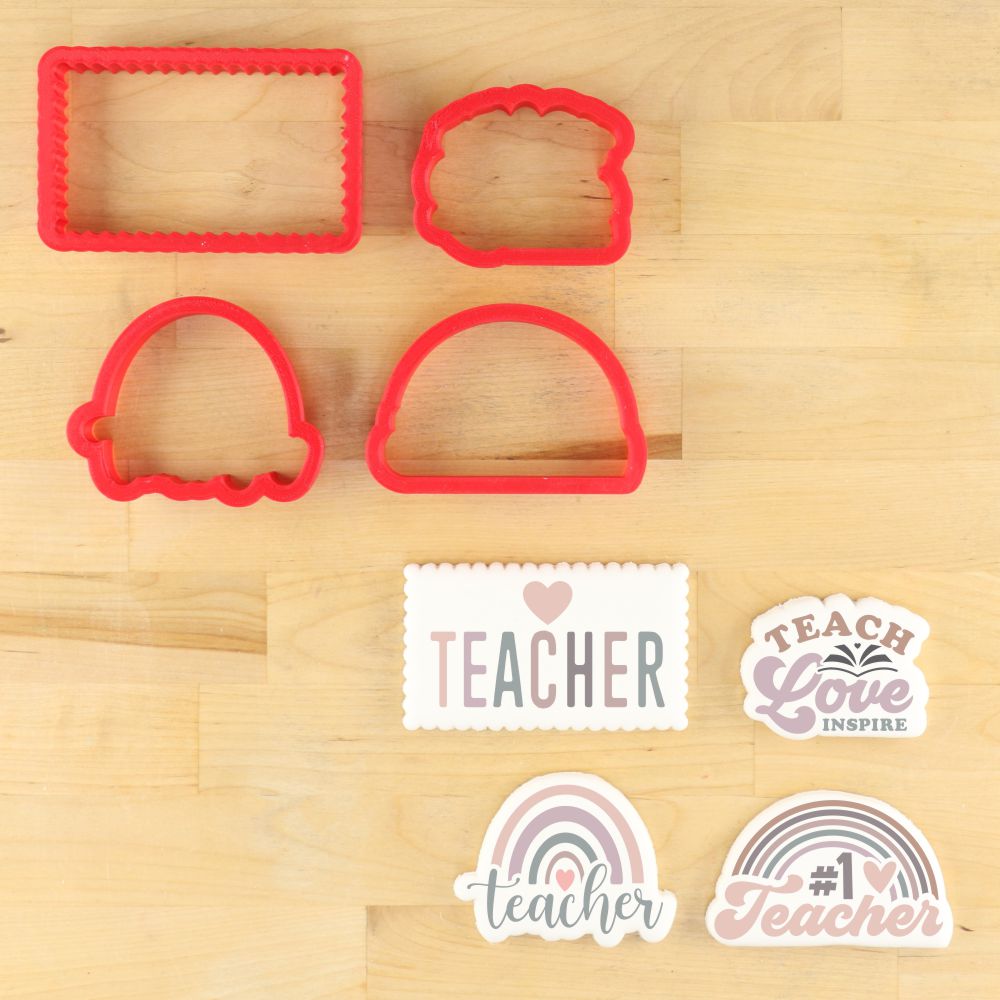 Teach Love Inspire Cookie Stencil Set