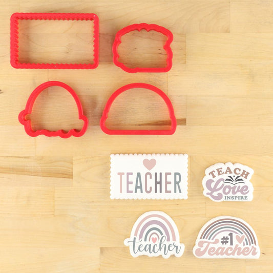 Teach Love Inspire Cookie Stencil Set