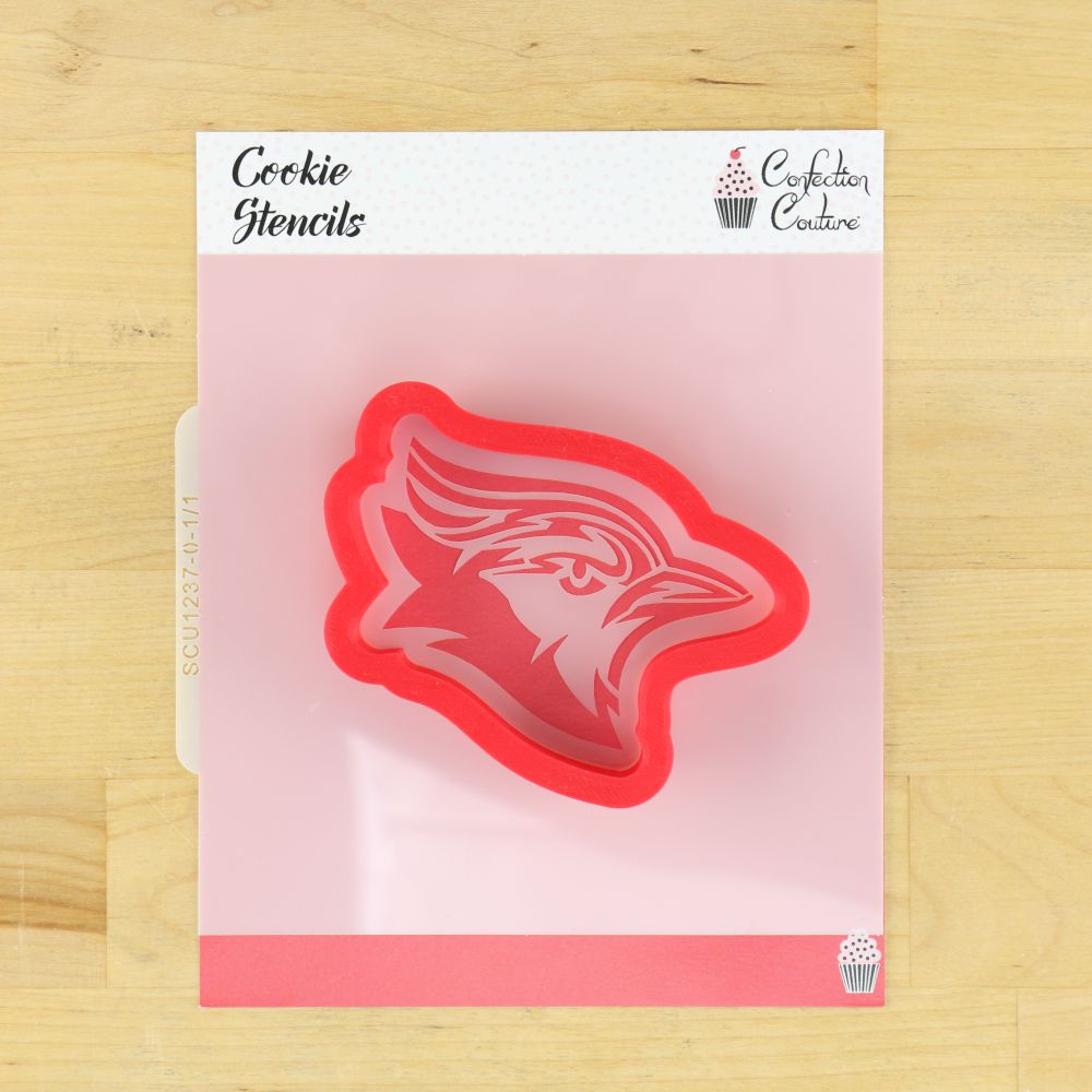 Blue Jays Mascot Cookie Stencil and a Matching Cookie Cutter