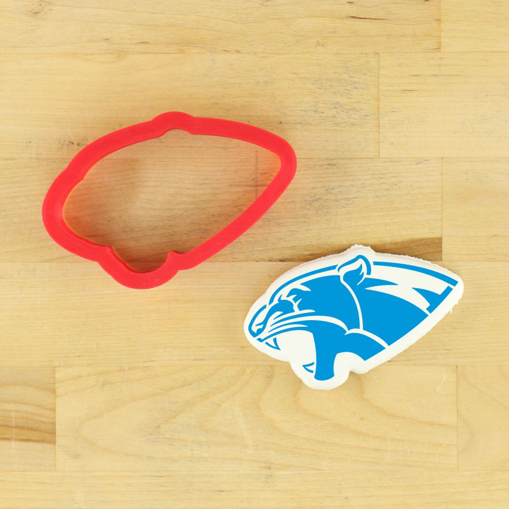 Panther Mascot Cookie Stencil and Matching Cookie Cutter