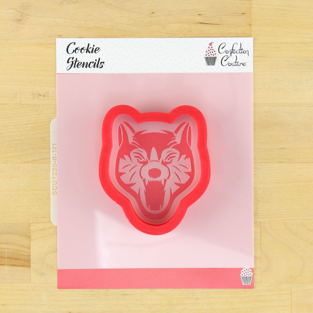 Timberwolves Cookie Stencil and Matching Cookie Cutter