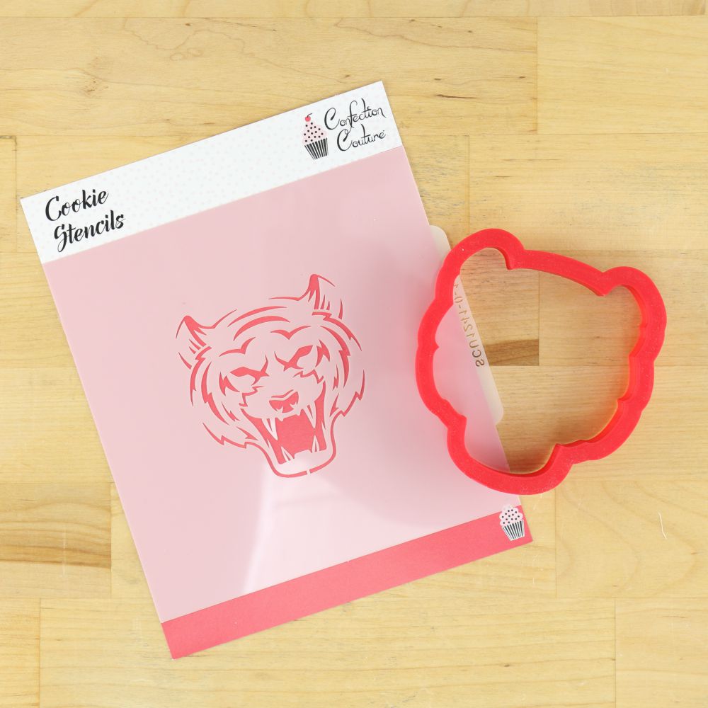 Bears Mascot Cookie Stencil and Cutter