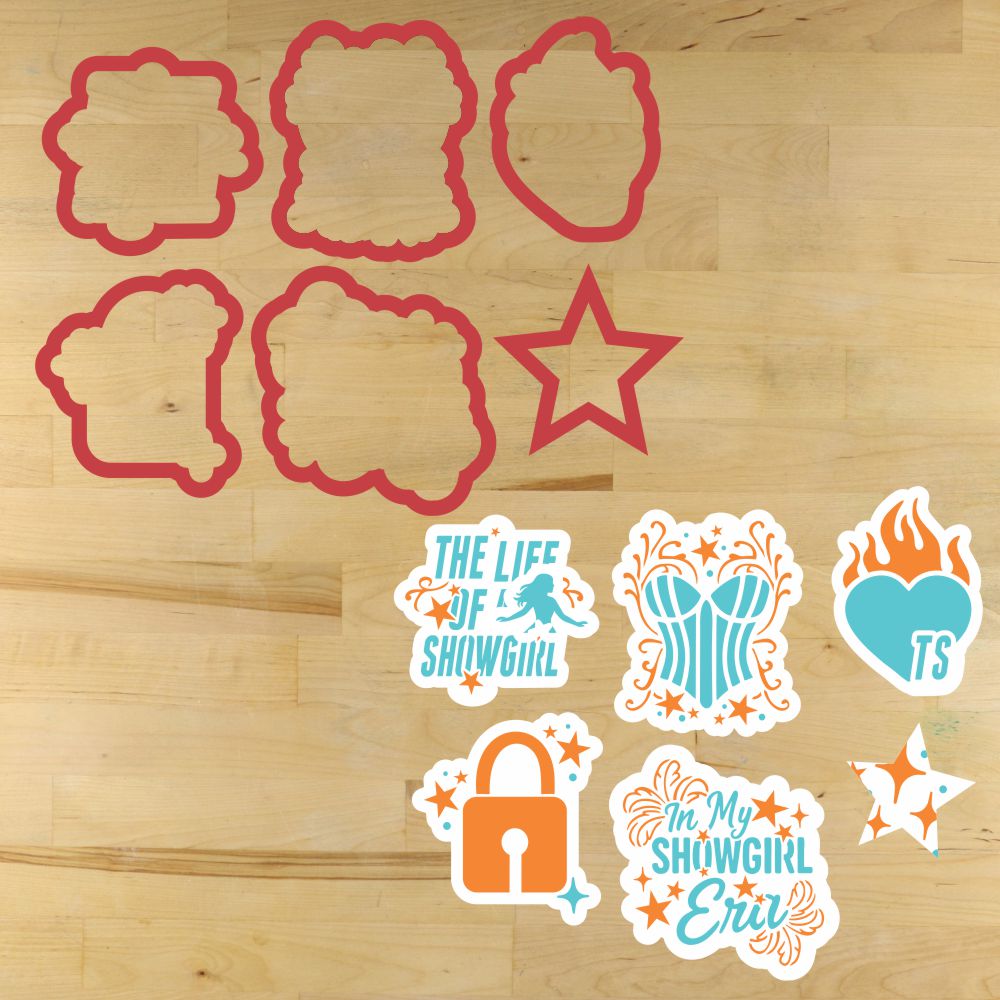 Showgirls and Glitter Cookie Stencil Collection