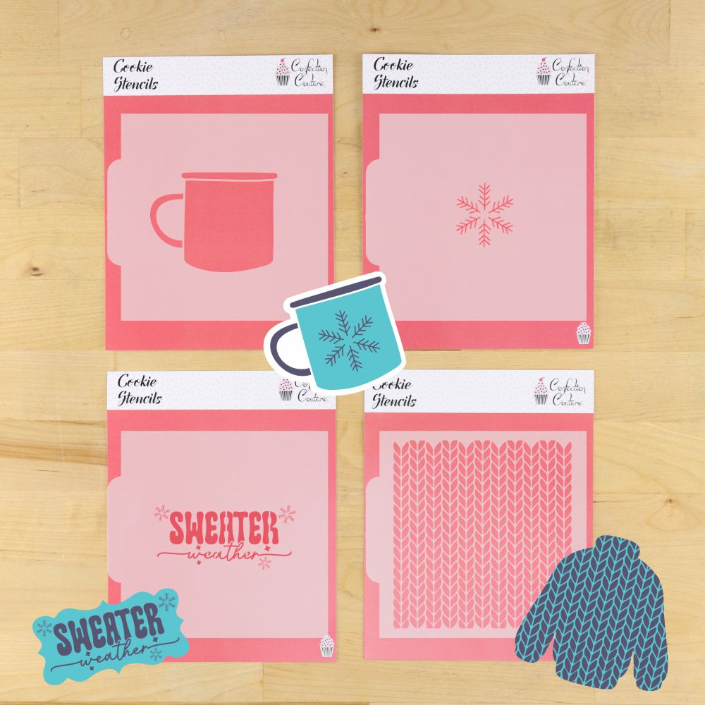 Sweater Weather Cookie Stencil Set
