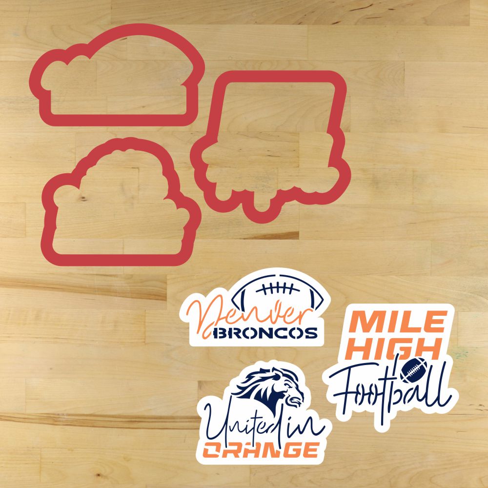 United in Orange Cookie Stencil Set