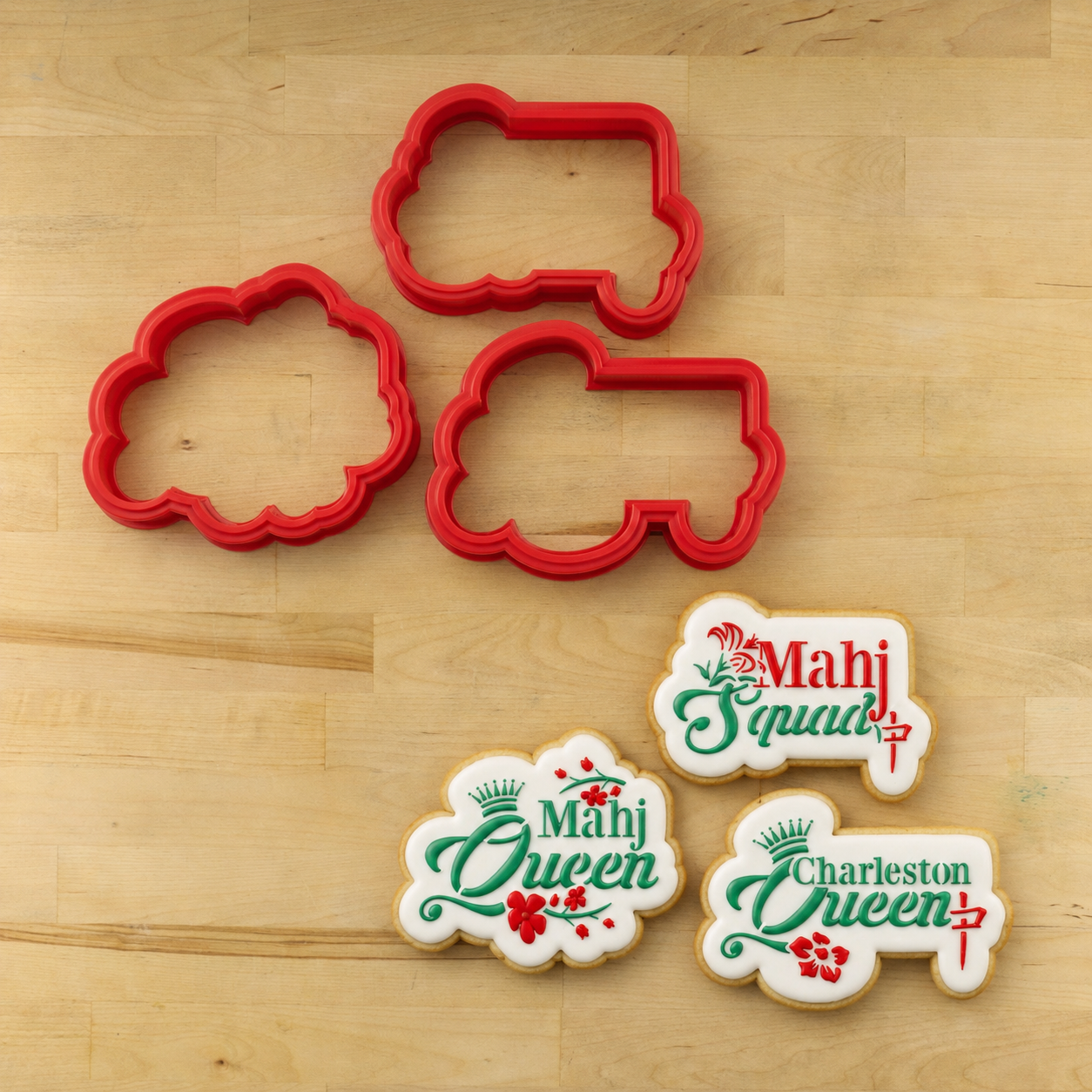 Mahj Queens Cookie Stencil Set
