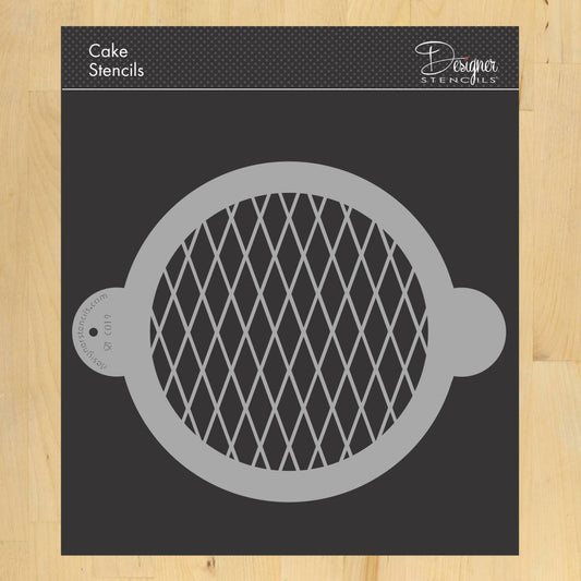 Harlequin Cake and Pie Stencil Top by Designer Stencils