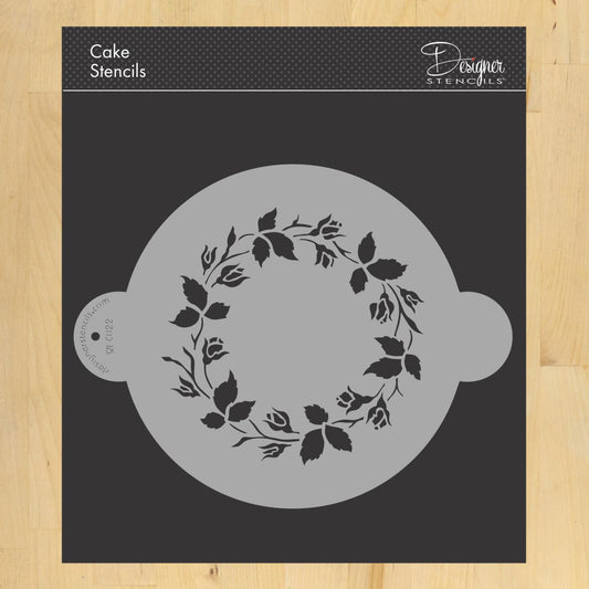 Ring of Roses Cake Stencil Top by Designer Stencils