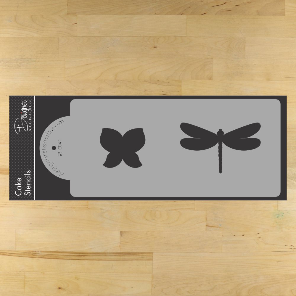 Butterfly Dragonfly Cake and Cookie Stencil Set by Designer Stencils