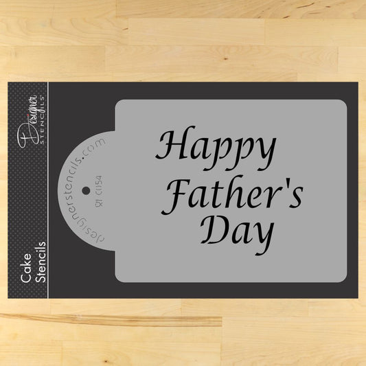 Happy Father's Day Cake Stencil Side by Designer Stencils